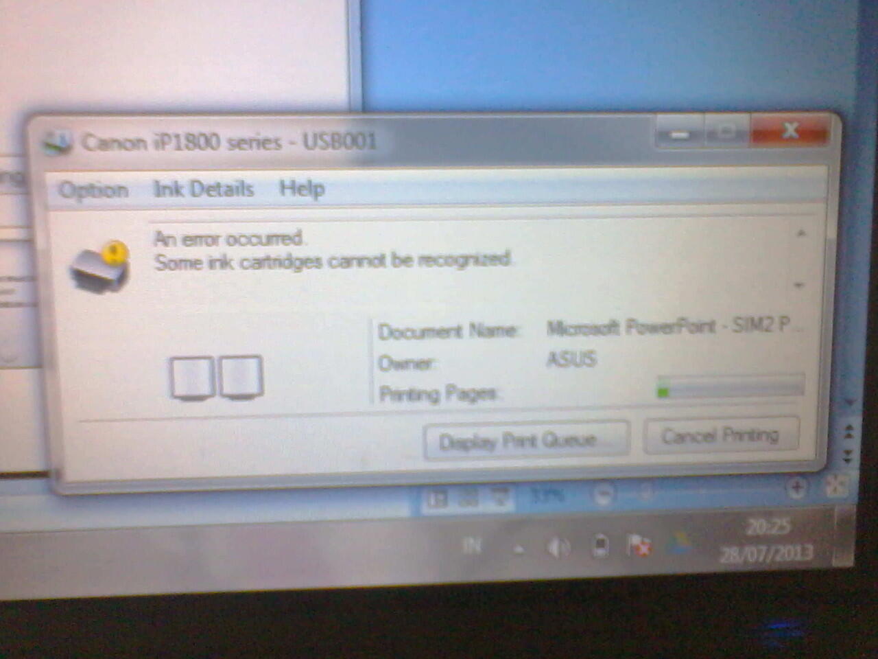&#91;HELP&#93;yang ngerti printer canon ip 2880 masup gaan...