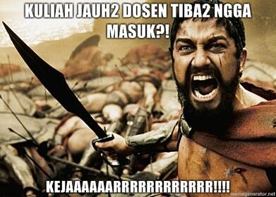 perasaan agan kalau udah datang jauh2 tapi dosennya gak masuk !!!