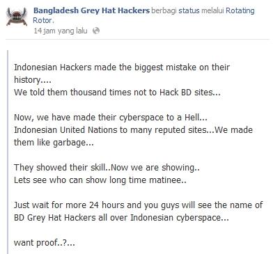 Bangladesh Grey Hat Hackers Serang Situs Indonesia !