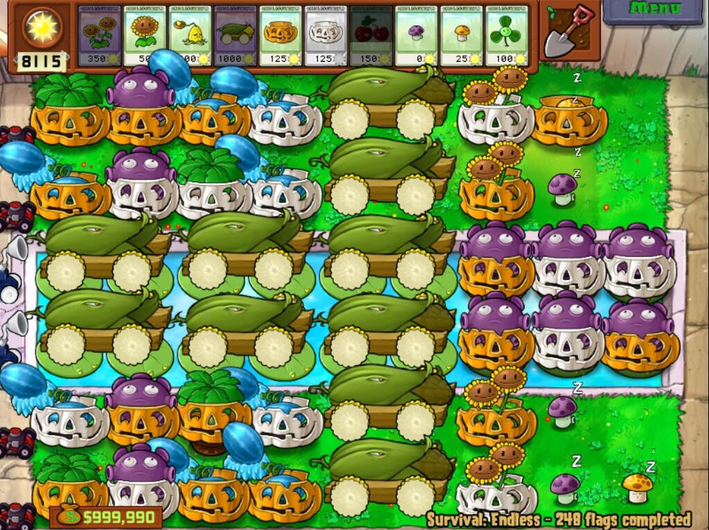 &#91;SHARE BUAT NUNGGU BEDUG&#93; Plant vs Zombie - Survival Mode Level 248