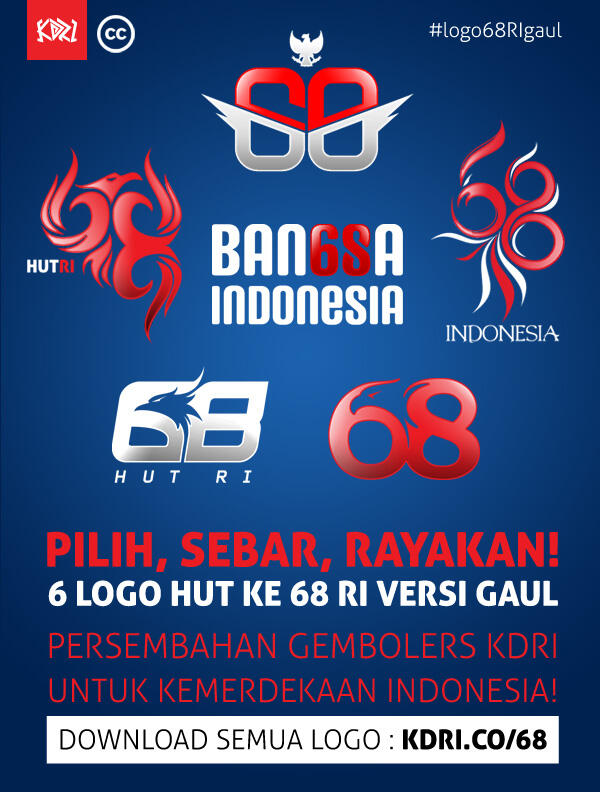 Logo HUT Ke-68 RI Versi Gaul