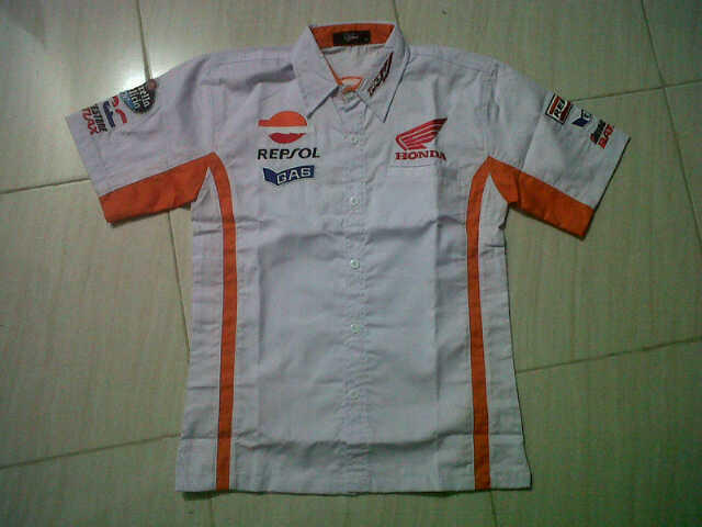 Jual kemeja moto gp honda gresini,yamaha factory racing,repsol honda,ducati