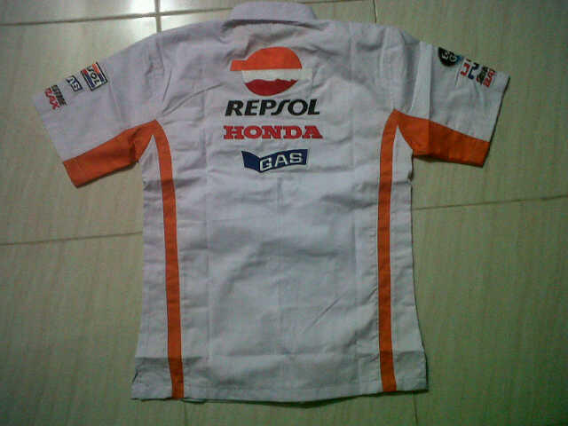 Jual kemeja moto gp honda gresini,yamaha factory racing,repsol honda,ducati