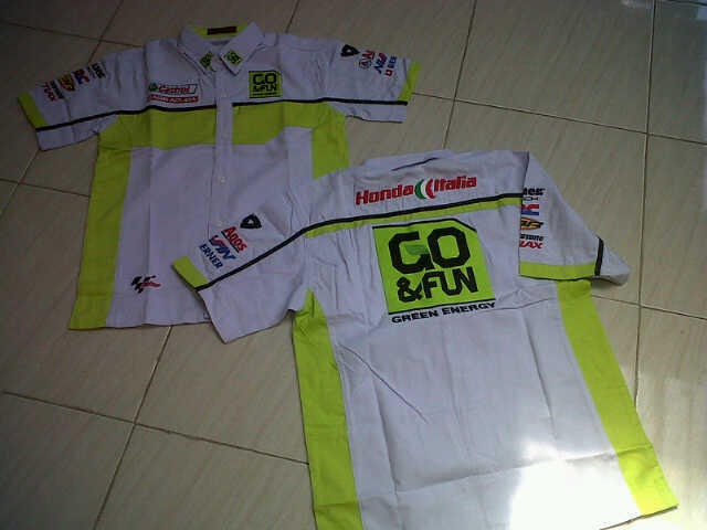 Jual kemeja moto gp honda gresini,yamaha factory racing,repsol honda,ducati
