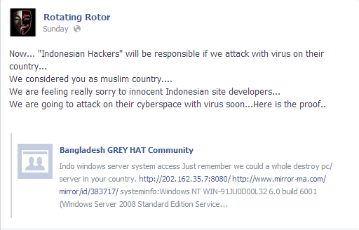 HACKER Bangladesh VS Indonesian Hackers &#91;Indo Under Siege&#93;