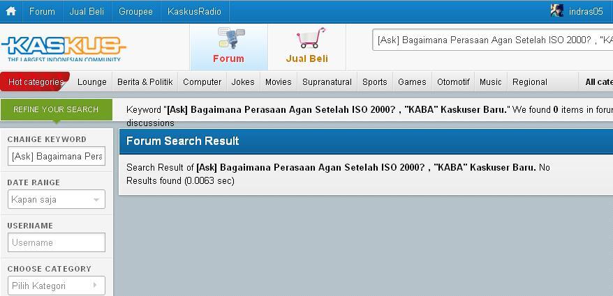&#91;Ask&#93; Bagaimana Perasaan Agan Setelah ISO 2000? , &quot;KABA&quot; Kaskuser Baru.