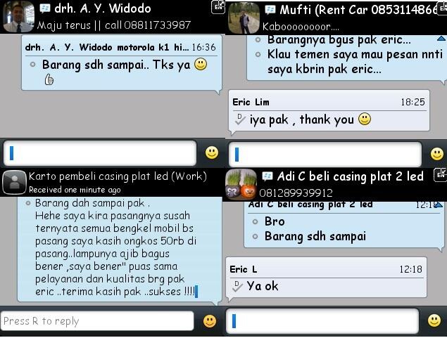 Casing New Plat Nomor Led 2 warna Merah dan Putih