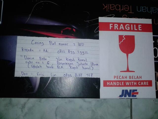 Casing New Plat Nomor Led 2 warna Merah dan Putih