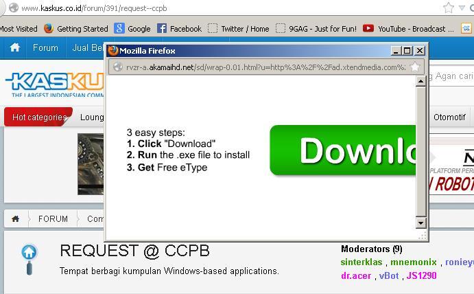 tanya : saya pakai firefox 22.0, kalau ngaskus ngeklik sesuatu keluar begini
