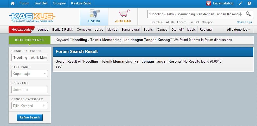 Noodling - Teknik Menangkap Ikan dengan Tangan Kosong.. BUSETTT