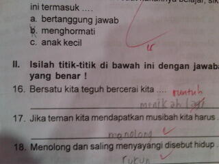 kejadian2 LUCU di saat ujian 