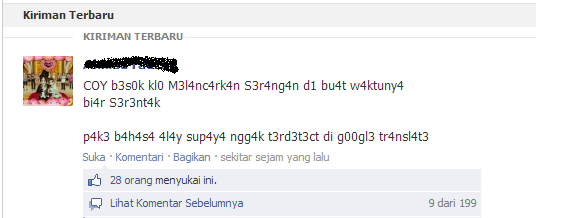 Bahasa Alay yang di marjinalkan orang normal teryata ada Manfaatnya ( wk wk wk)