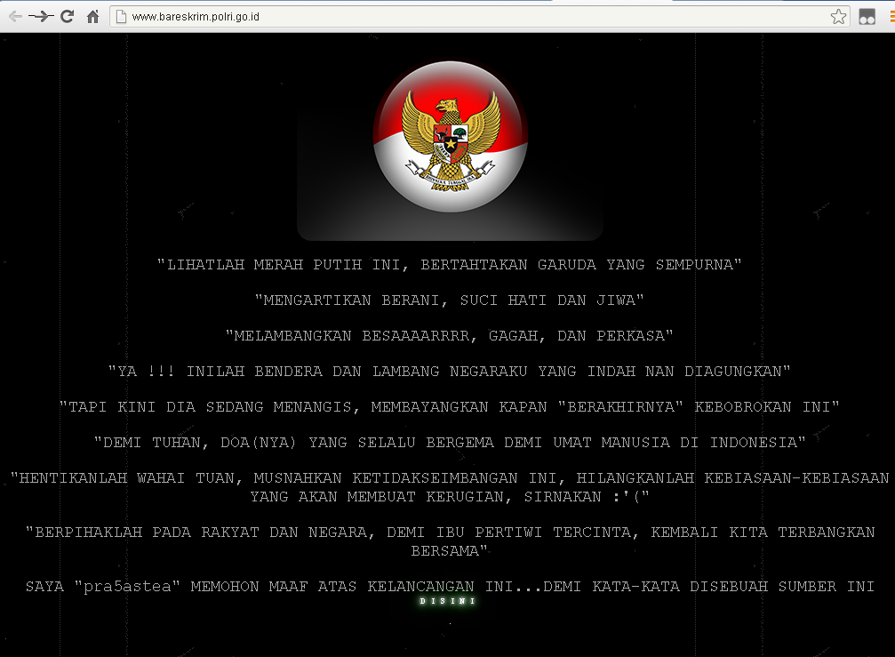 Website Bareskrim Polri Di BAJAK 