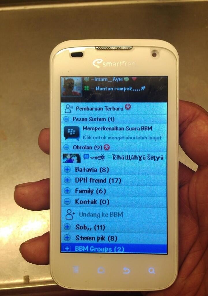 Kaya gini gan penampakanya kalo Android ada BBM di Indonesia