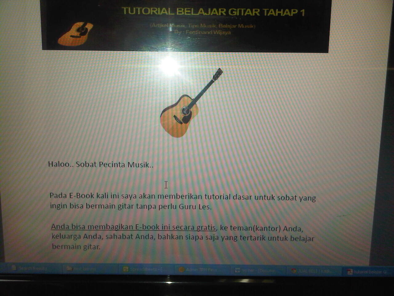 E-Book Belajar Gitar buat pemulaaa