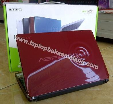 Jual Notebook Bekas ACER Aspire One D270 Merah Maron 1-jutaan Malang