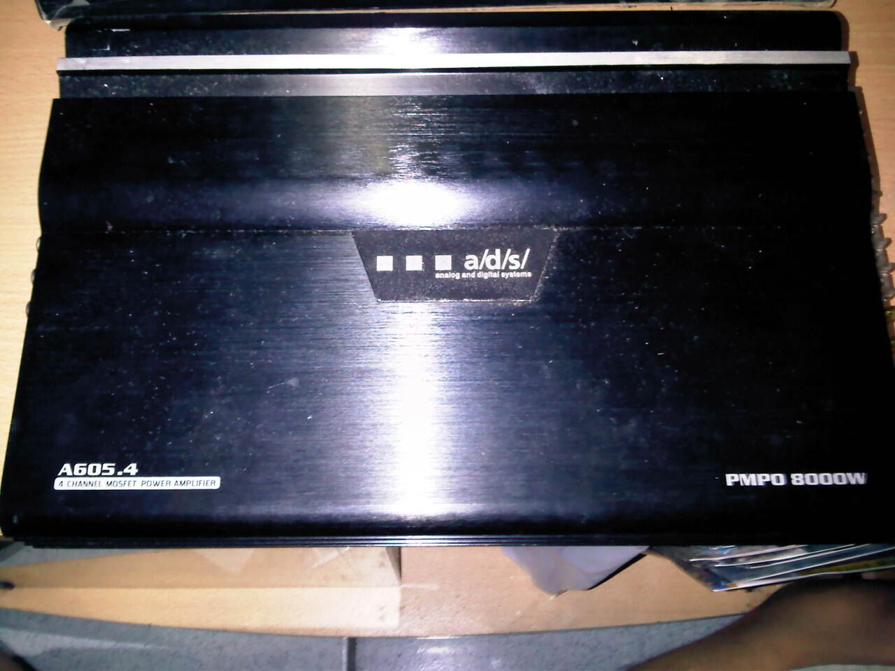 WTS Power Amp' ADS 8000w 4 channel & subwoofer Pegasus Gold 12"