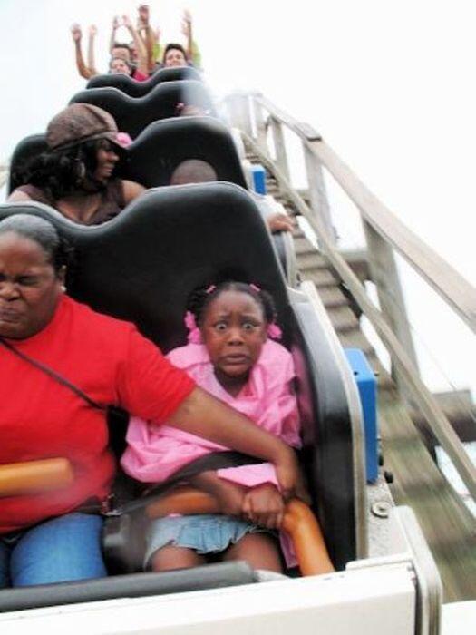 &#91;Foto&#93; Reaksi-Reaksi Super Konyol Penumpang Roller Coaster