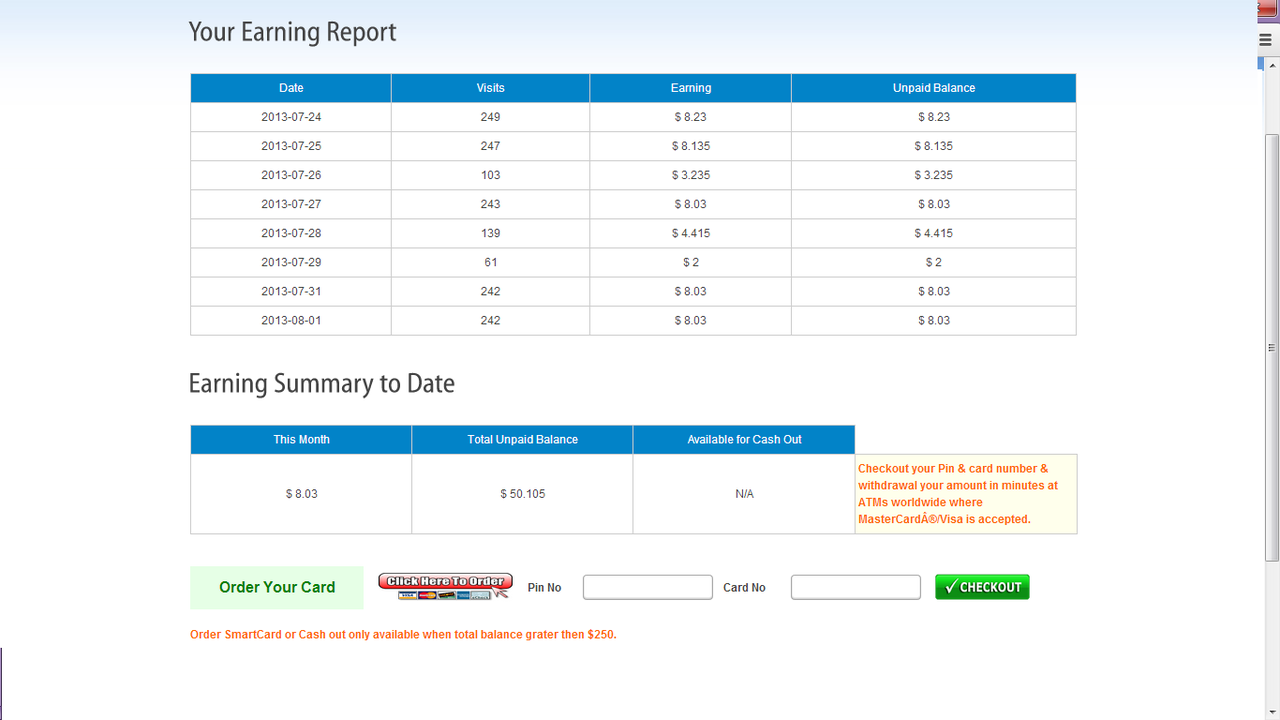 Program PTC yg seharinya 8 $, total free jadi worth to try!