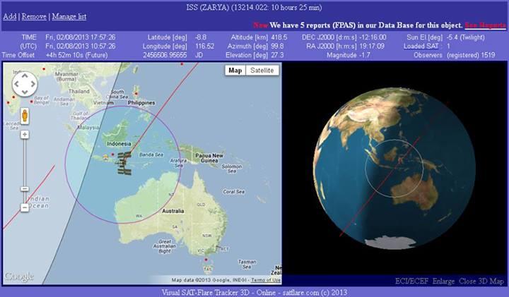 ISS Melintasi Langit Indonesia