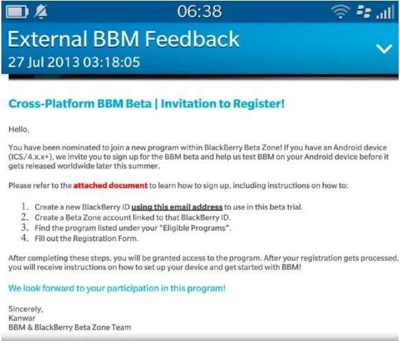 BBM untuk Android Menampakkan Diri