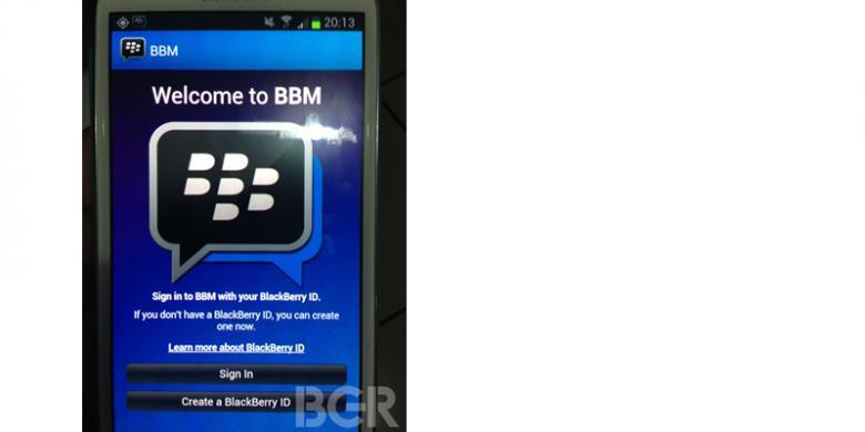 BBM Untuk Android Menampakan Diri
