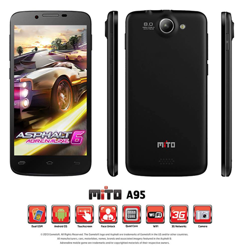 &#91;Official Lounge&#93; MITO A95, Smartphone Android RAM 1GB, Prosesor Quad-core Layar 5&quot;