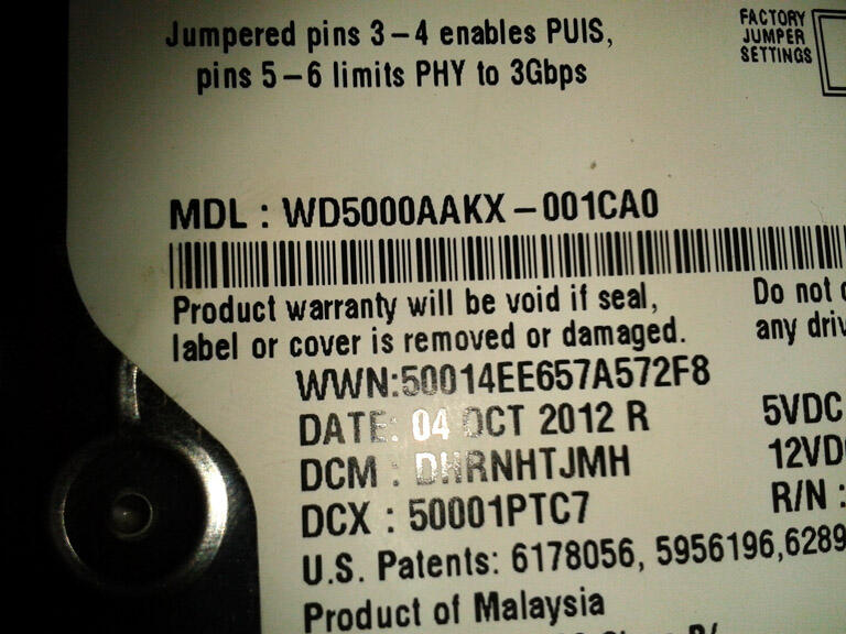 Hardisk Western Digital 500 GB