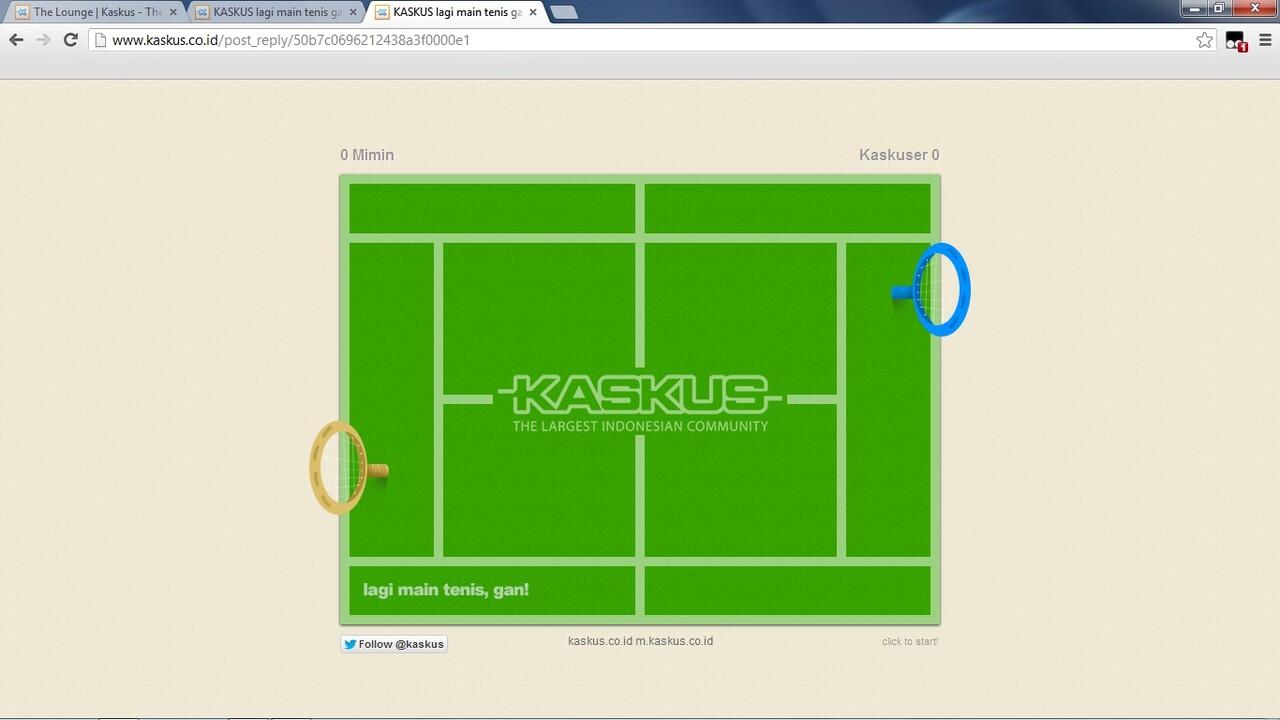 &#91;SHARE&#93;berapa SKOR/apa Reaksi agan-sista saat tau KASKUS MAIN TENIS