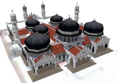 Masjid Raya Baiturrahman,Keindahan Masjid di Nusantara berawal dari sini