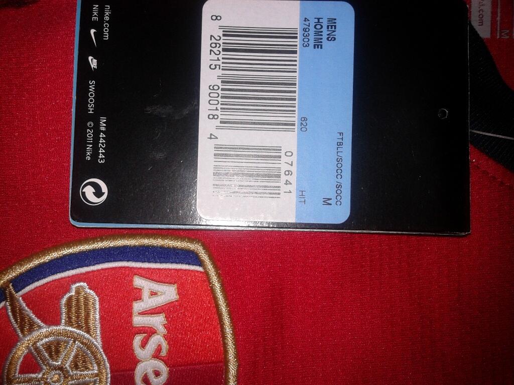 Original Jersey Arsenal Home 2012-2014 with Santi Cazorla Sign