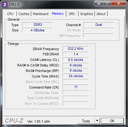 RAM Dual Chanel DDR3 1333 MHz + DDR3 1600 MHz kok jd cuma 1064 MHz