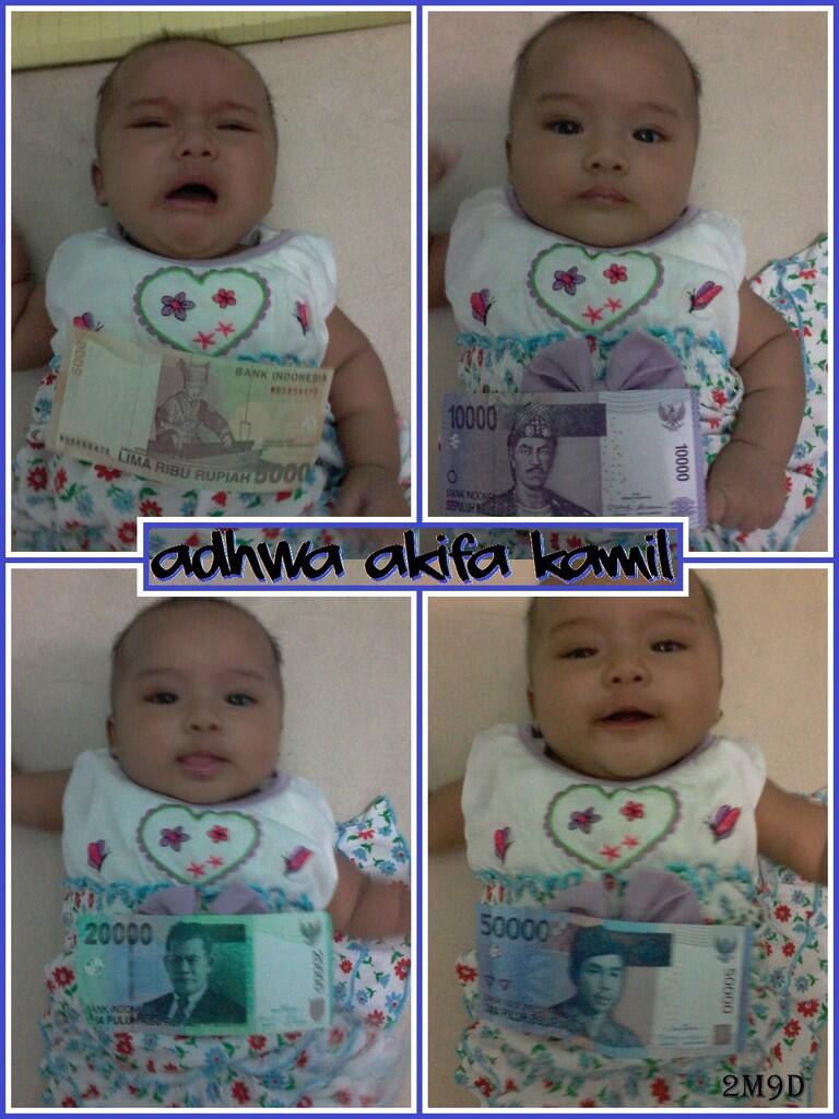 adek sepupu ane (umur 2 bulan) ternyata udah mata duitan gan!