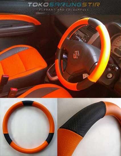 Terjual Sarung Stir Mobil > Elegan, Sporty n Colorful 