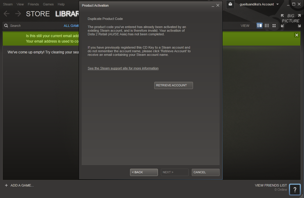 Error install dota 2 Steam