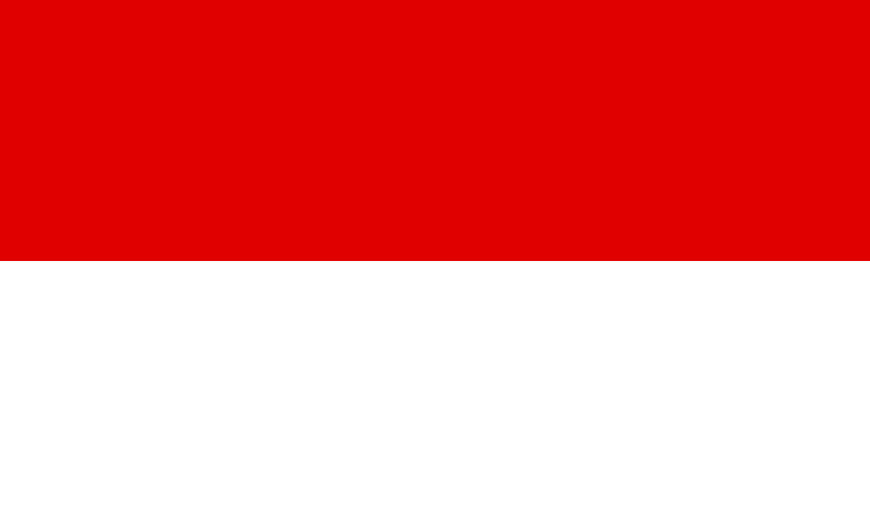 Daftar Bendera Dwiwarna (Merah putih) Mirip Dengan Indonesia