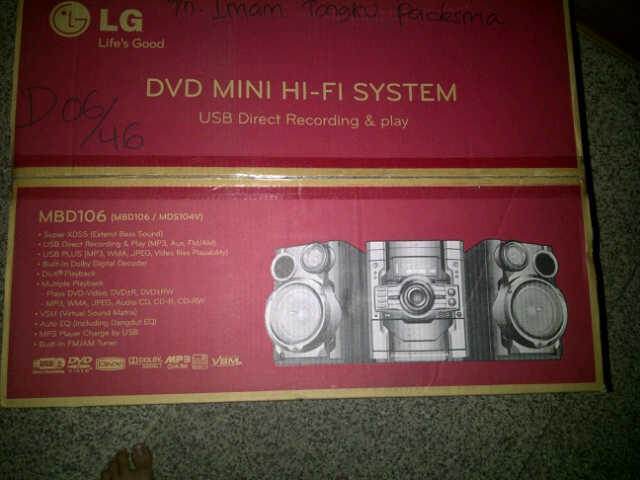 New! LG MINI COMPO MBD 106 (DVD, MP3, dll)
