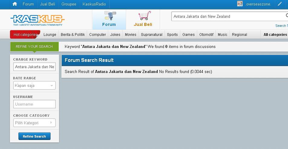 Antara Jakarta dan New Zealand