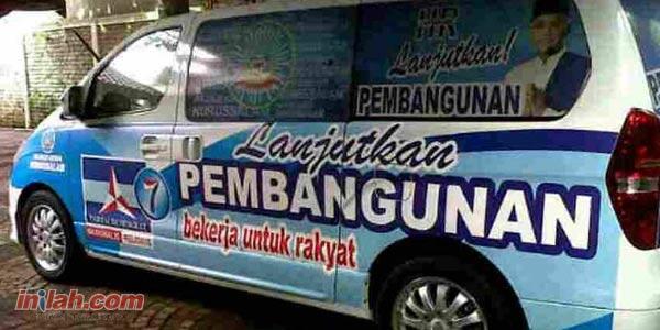 Loh, Mobil Operasional Demokrat Bergambar Hatta Rajasa