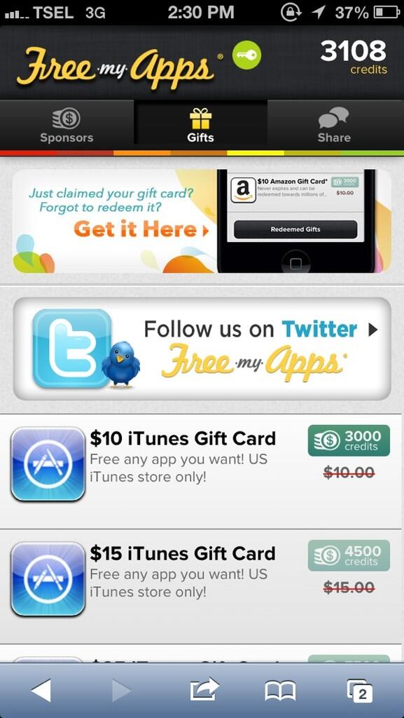 iTunes Gift Card GRATIS gan!!