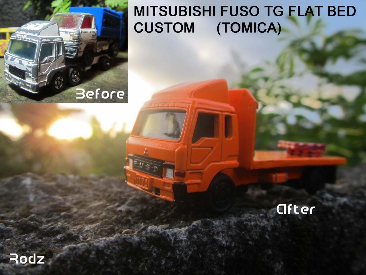 DIECAST MITSUBISHI FUSO TG FLAT BED CUSTOM (TOMICA)
