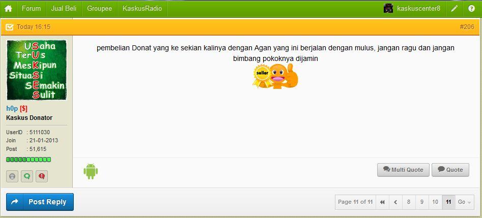 ★★★ New Testimonials kaskuscenter8 &#91;DONATUR&#93; ★★★