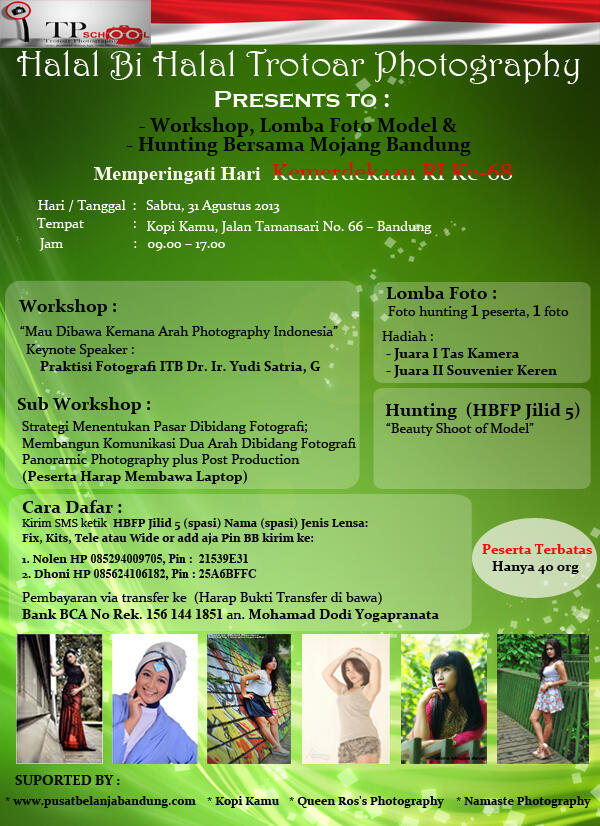 Workshop, Lomba Foto &amp; Hunting Bersama Mojang Bandung Memperingati Kemerdekaan RI