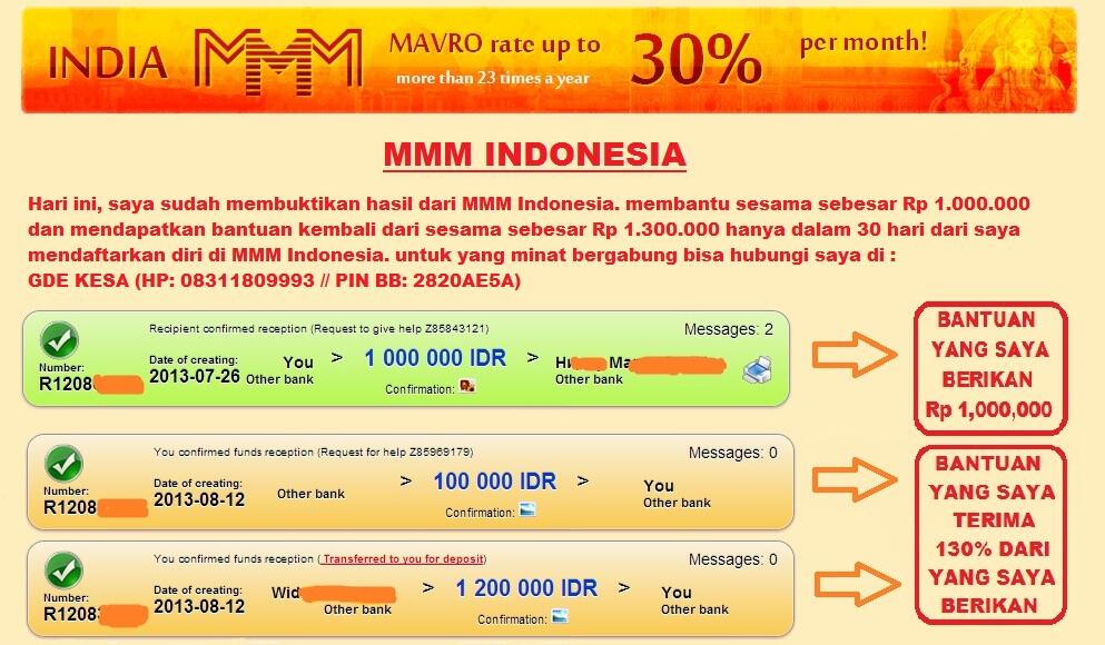 MMM Indonesia, komunitas u/ saling membantu dan dibantu serta mendapatkan HADIAH 30%