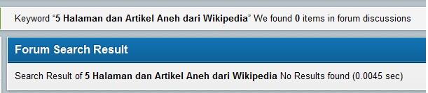 5 Halaman dan Artikel Aneh dari Wikipedia 