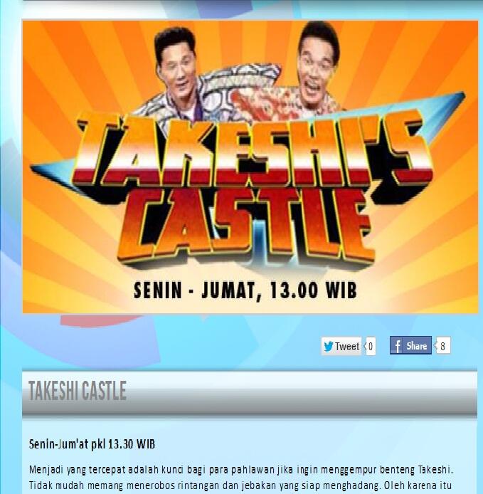 Takeshi Castle Kembali !! di GlobalTV gan !