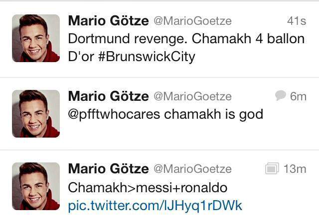 Akun Twitter Goetze Dibajak Oleh 'Fans' Chamakh