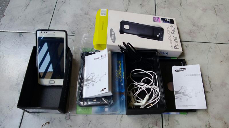wts samsung s2 white fullset + powerpack