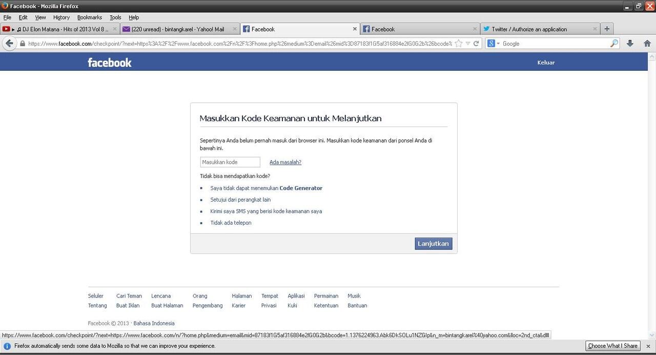Ask Password Facebook