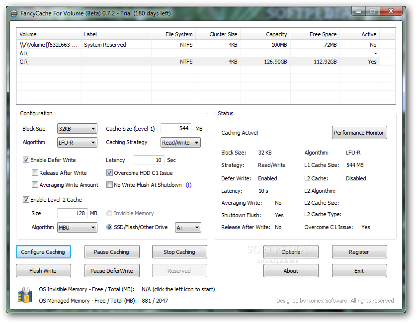 FANCY CHACE FOR VOLUME (membagi volume RAM untuk READ/WRITE hardisk)